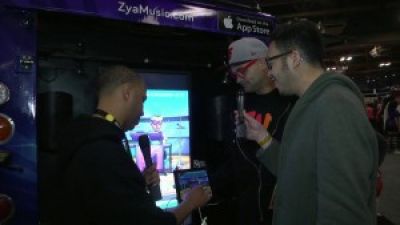 SXSW-Gootecks sings to beats by Mike on ZYA Ultimate Music Game Play Photo
