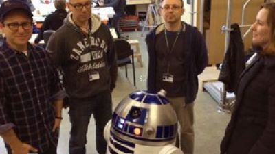 STAR WARS EP 7 Photo of JJ Abrams and R2D2 Photo